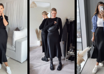 Saia de cetim: como montar looks elegantes para o outono/inverno