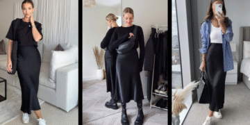 Saia de cetim: como montar looks elegantes para o outono/inverno