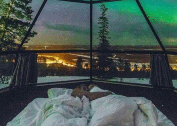 Viagem dos sonhos: o encanto gelado da Finlândia e suas cabanas de vidro